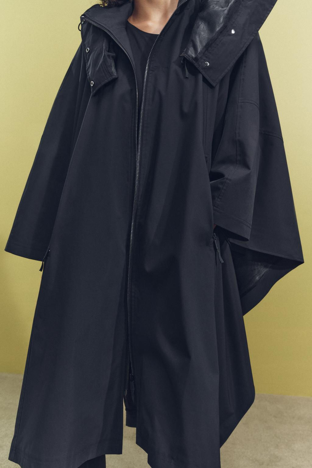 WATER-REPELLENT OVERSIZED CAPE ZW COLLECTION - Zara фото 4