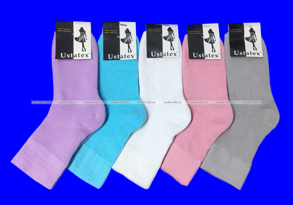 Цена за 5 пар. 5 ПАР - ЮстаТекс носки женские внутри махра хлопок арт. 2с3