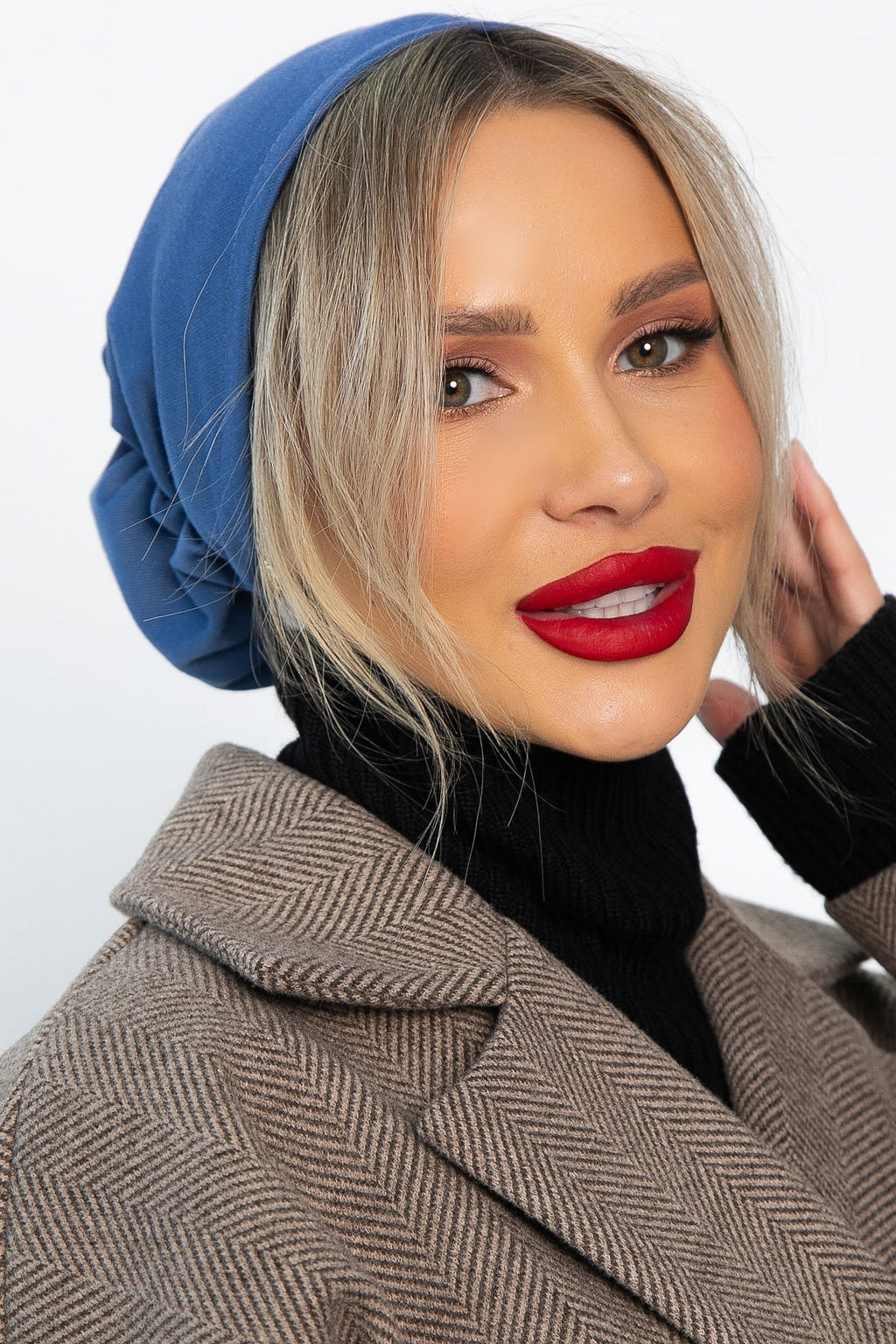 Чалма с резинкой (пепельно-синяя) ЧР3-23М