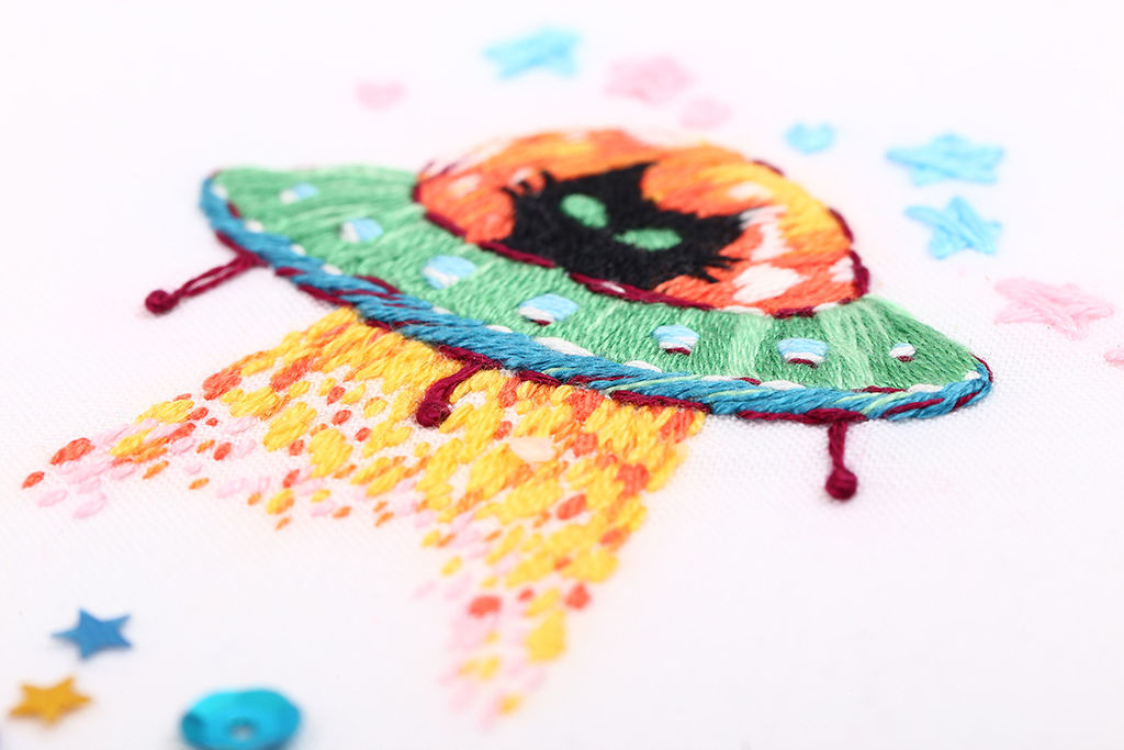 Набор для вышивания PANNA Живая картина JK-2203 Космический кот 6 х 7 см