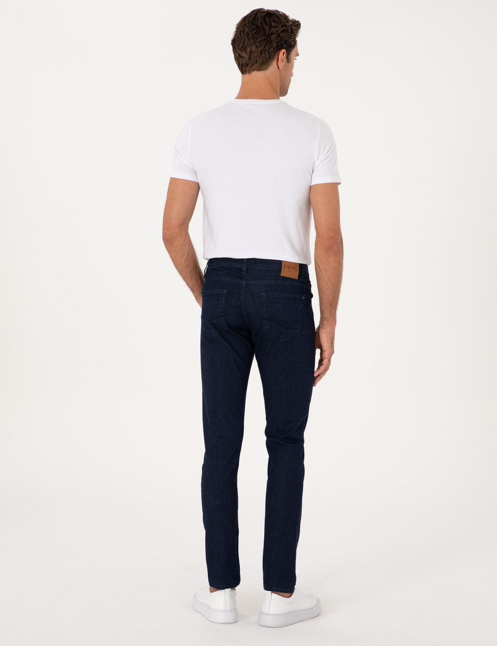 Lacivert Slim Fit Pamuk Kar___ml_ Jean Pantolon