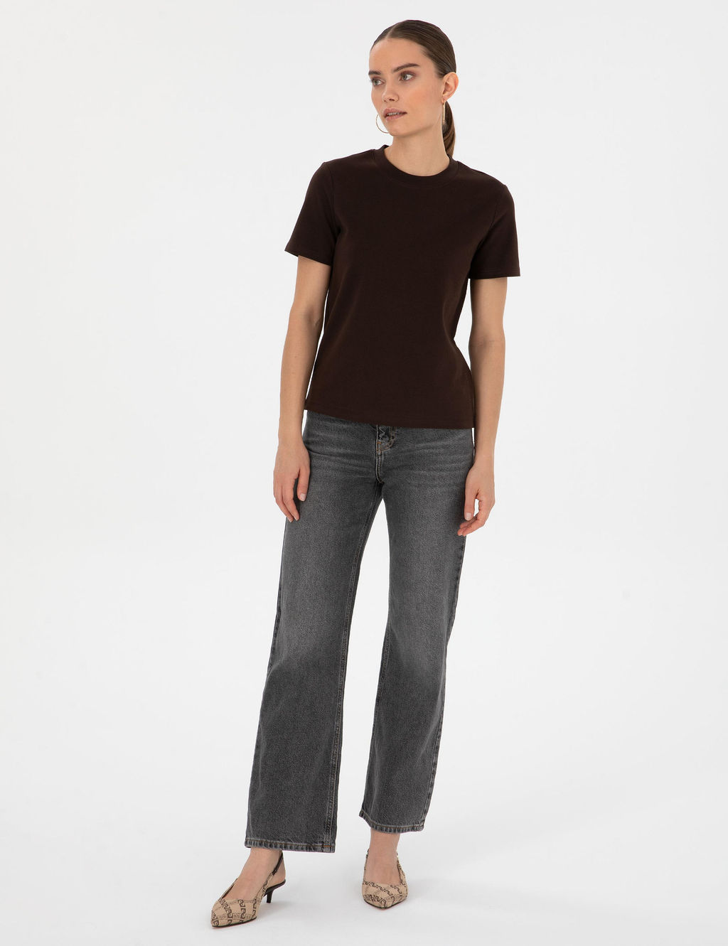 Kahverengi Regular Fit Basic Ti__rt - Pierre cardin фото 4
