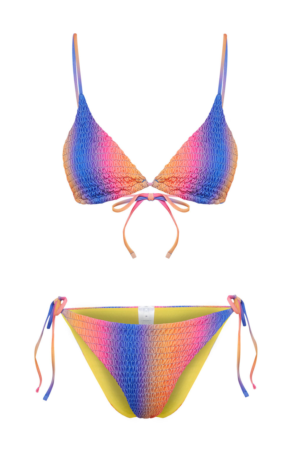 TRENDYOLMILLA Degrade Desenli Ucgen Gipeli Brazilian Bikini Tak?m? TBESS24BT00135