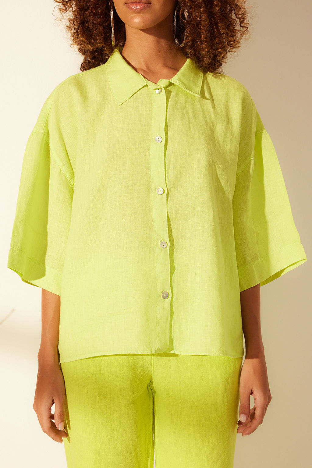 TRENDYOLMILLA Sar? %100 Keten Oversize Gomlek TWOSS24GO00122  фото 5