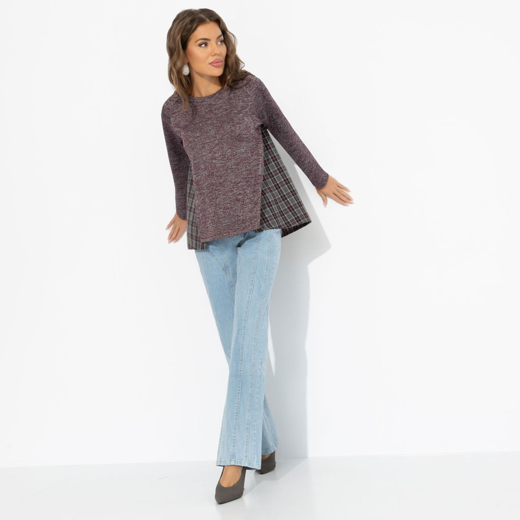 Лонгслив комбинированный, Модный эквивалент (преппи) - Charutti фото 8