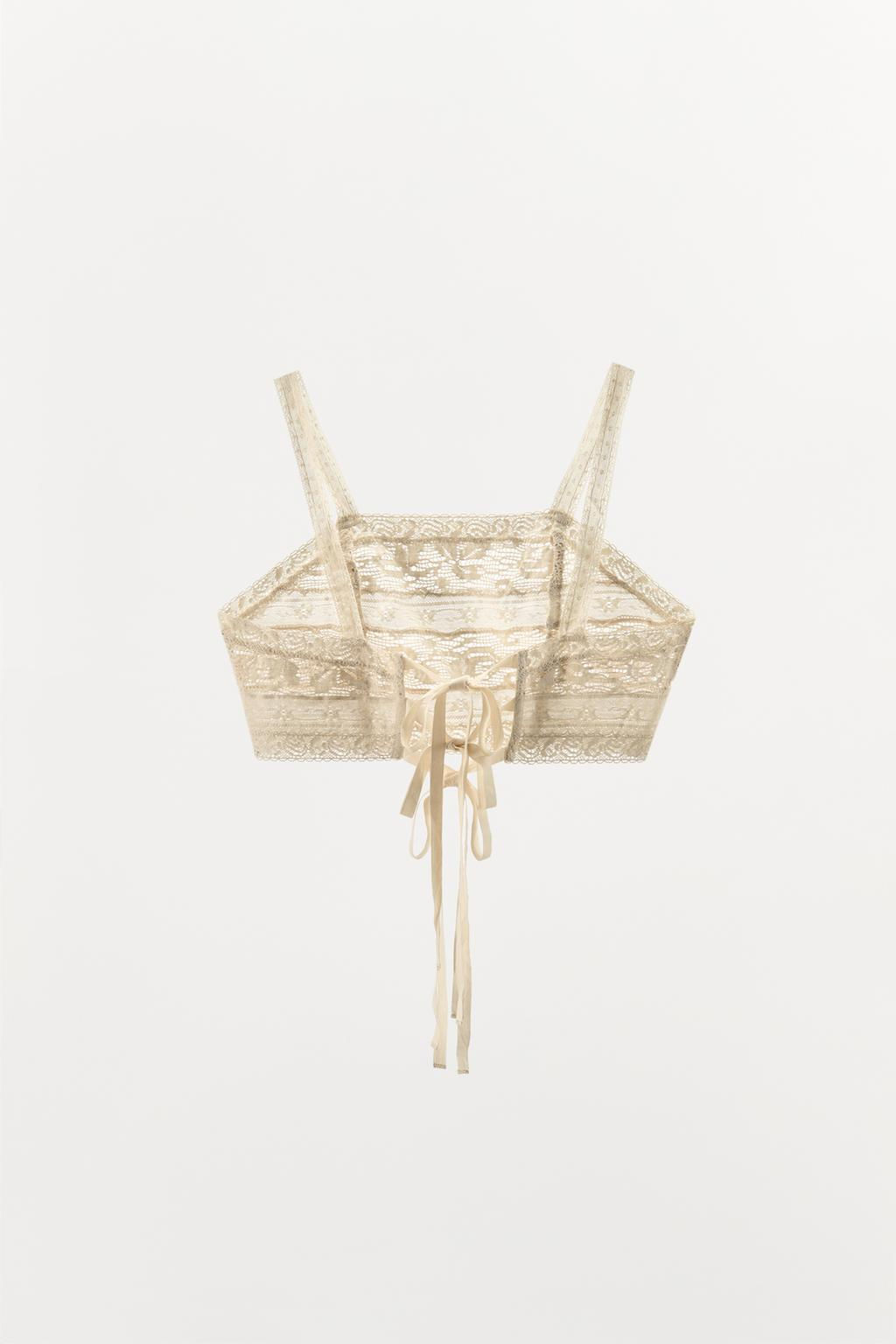 LACE-UP BACK TOP - Zara фото 5