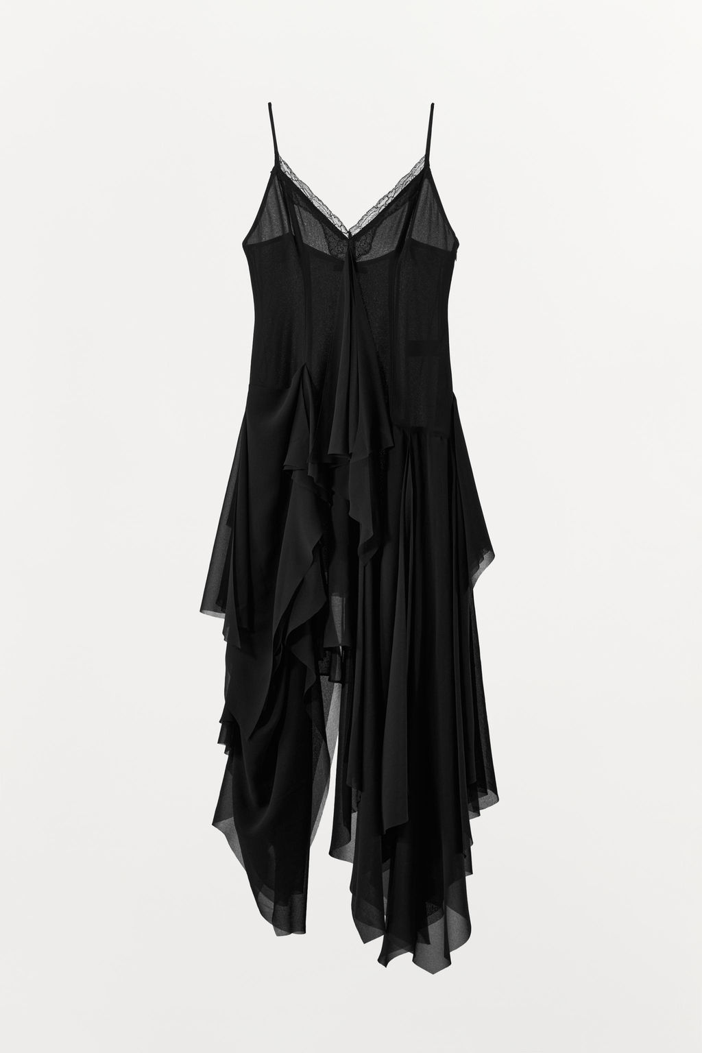 STRAPPY DRESS WITH LACE RUFFLES - Zara фото 6