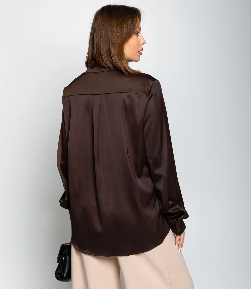Рубашка #ОКТ085005, шоколадный - Dommod фото 3