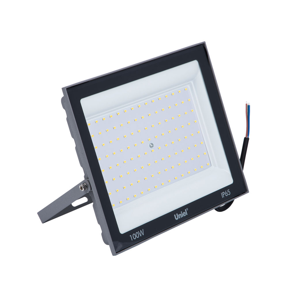 ULF-F23-100W/6500K IP65 160-240V GREY Прожектор светодиодный. Дневной свет (6500K). Корпус серый. TM Uniel
