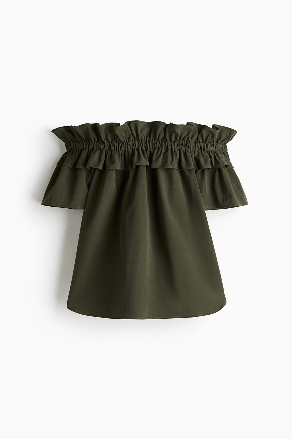 Blusa off-the-shoulder con escote de volante - H&m фото 2