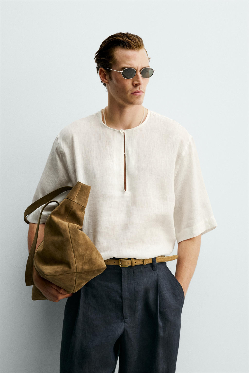 CAMISA RELAXED FIT 100% LINO / Blanco roto - Zara фото 2