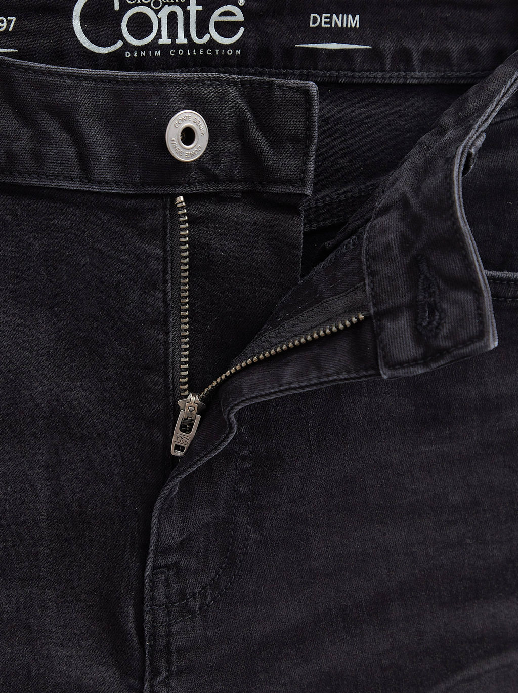 CONTE CON-671 Черные джинсы skinny с эффектом потертости и необработанным краем black - Conte elegant фото 11