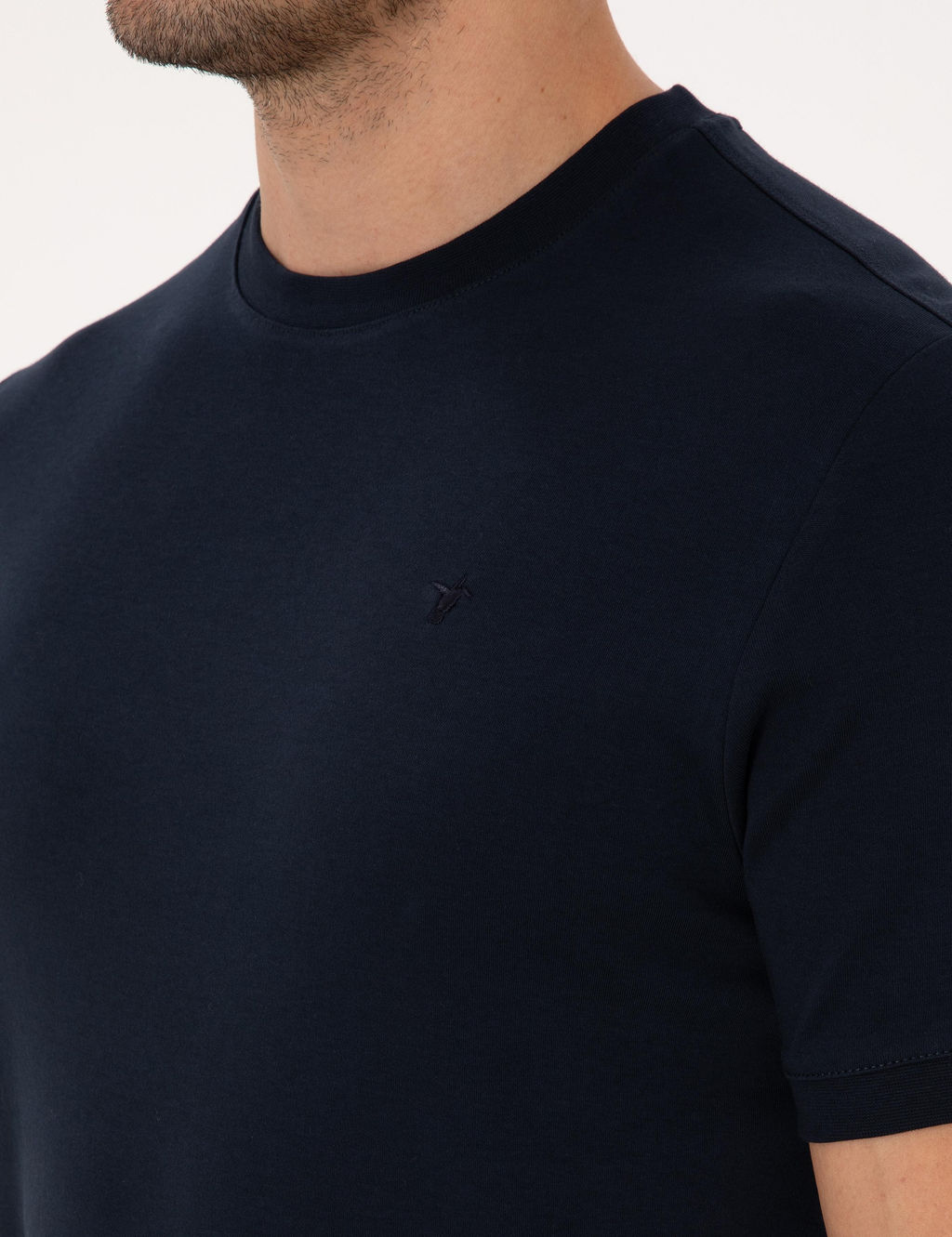 Lacivert Regular Fit %100 Pamuk Bisiklet Yaka Basic T-shirt - Cacharel фото 7