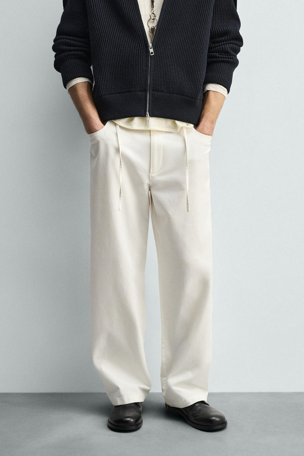 RELAXED FIT FLOWING TROUSERS - Zara фото 11