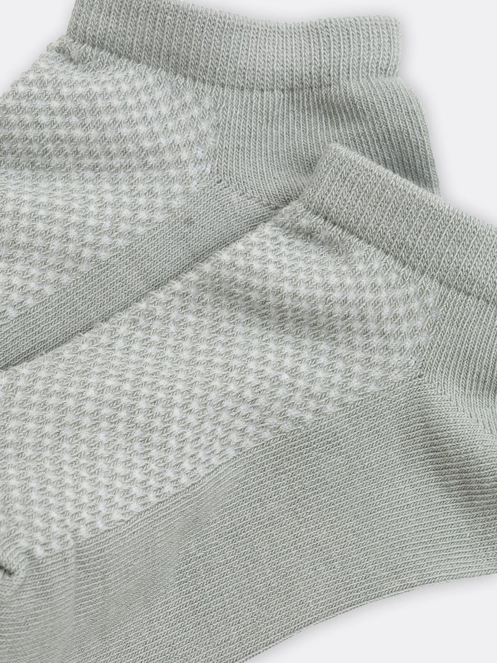 Цена за 5 пар! Короткие детские носки светло-оливкового цвета с сеткой - Mark formelle фото 4