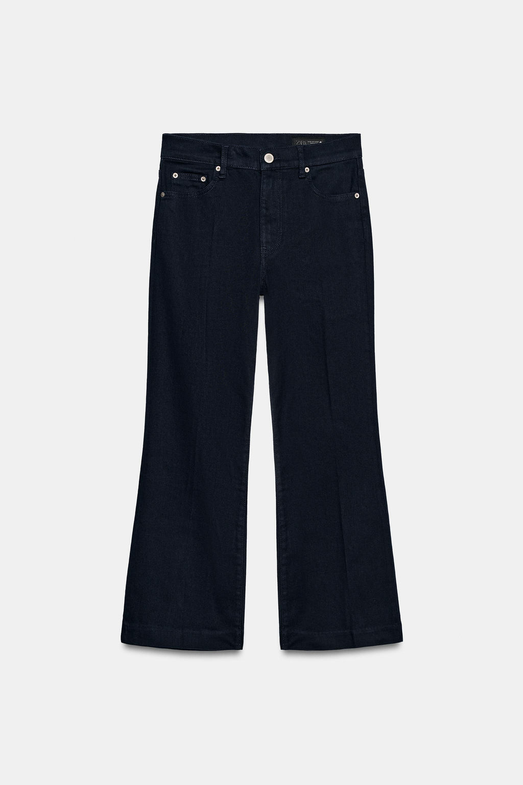 JEANS ZW COLLECTION CROPPED FLARE TIRO MEDIO / Marino - Zara фото 5