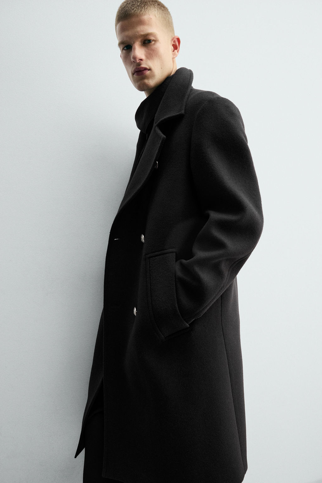 DOUBLE-BREASTED WOOL COAT - Zara фото 6