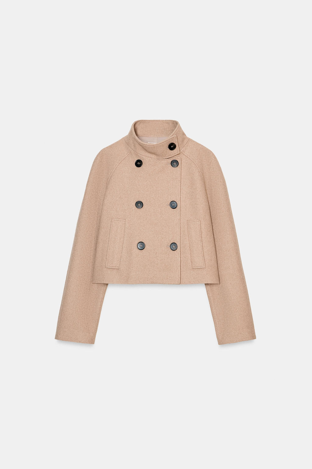 CHAQUETA CORTA CUELLO SUBIDO / Tostado - Zara фото 7