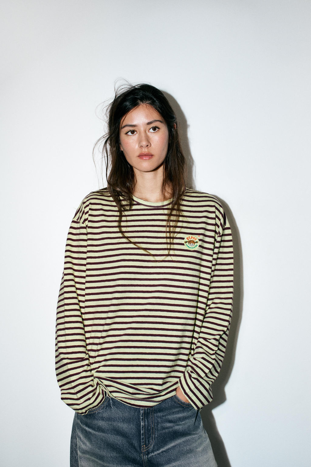 STRIPED EMBROIDERED PIPPI L_NGSTRUMP T-SHIRT