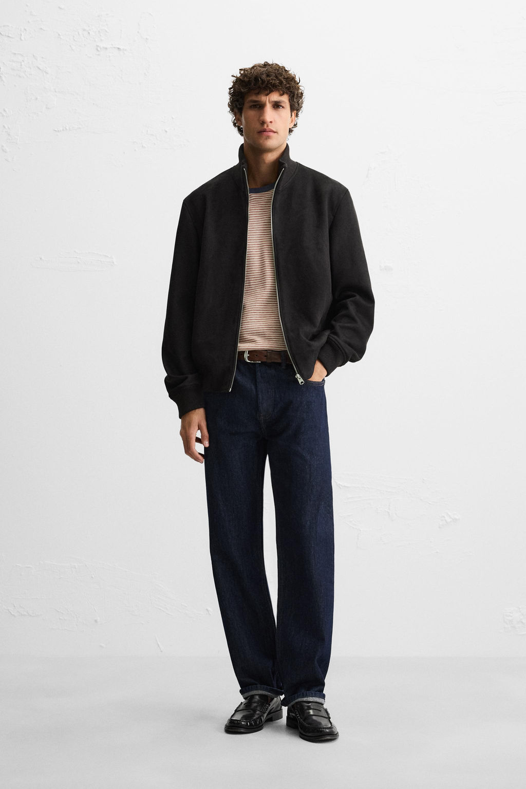 FAUX SUEDE REGULAR FIT JACKET