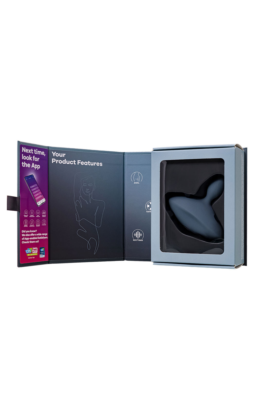 Анальная вибровтулка Satisfyer Booty Absolute Beginners 4, серый, 3,5 см