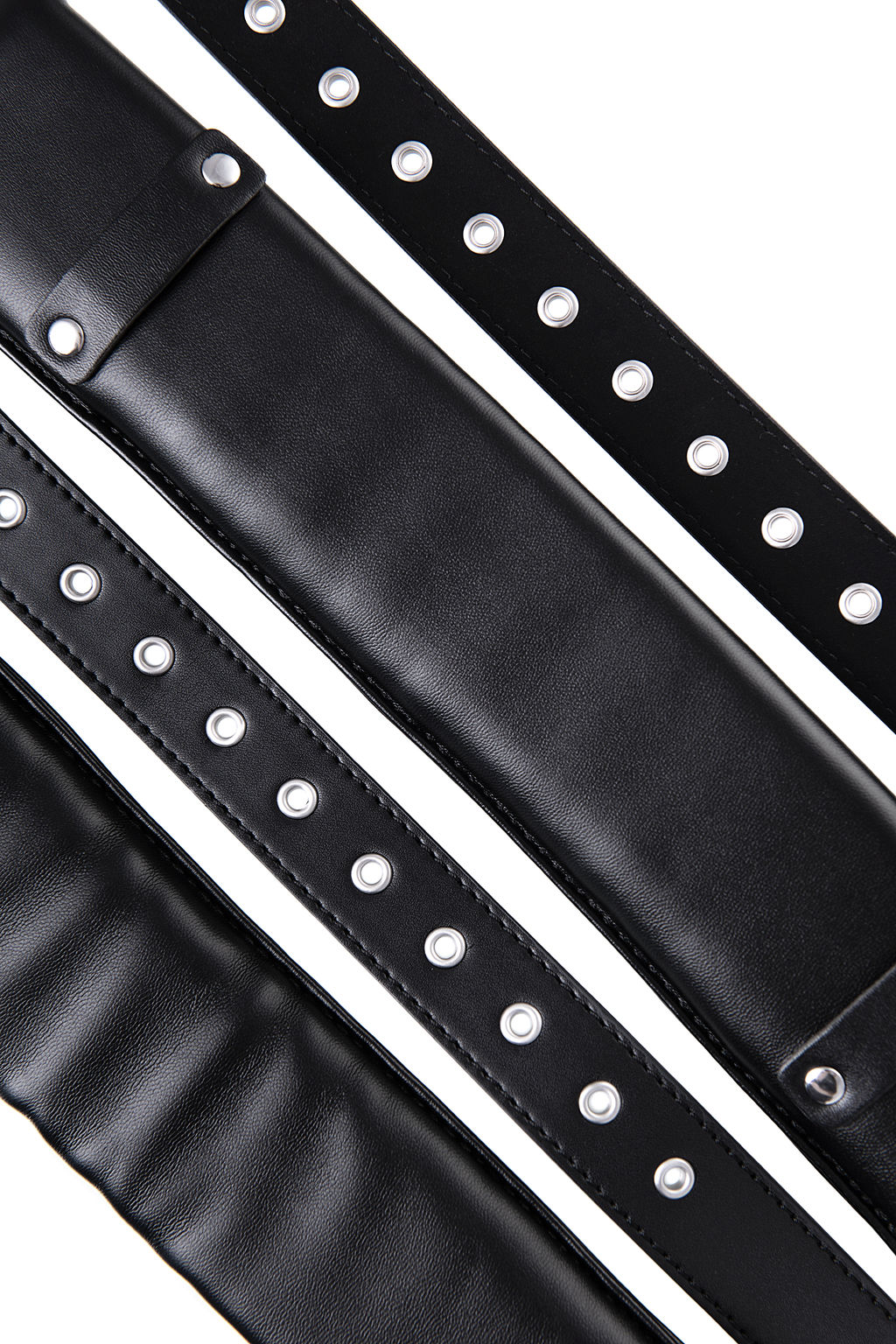 Стропа фиксирующая Anonymo, PU кожа, черная, 145 см - Toyfa фото 7