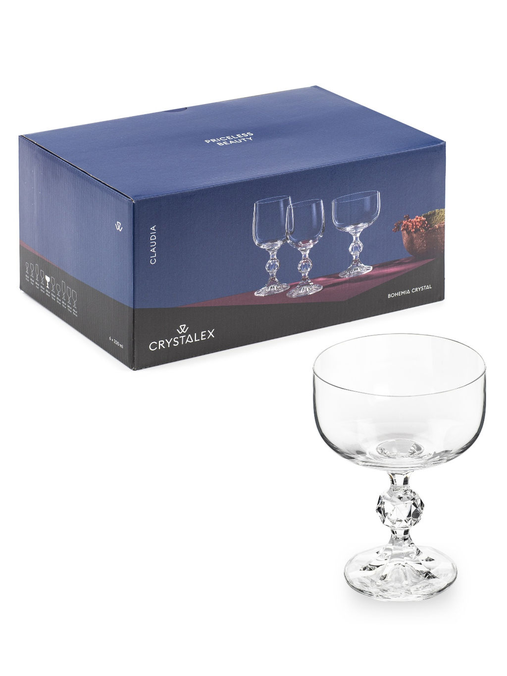 Набор бокалов для коктейлей CLAUDIA 6шт 200мл