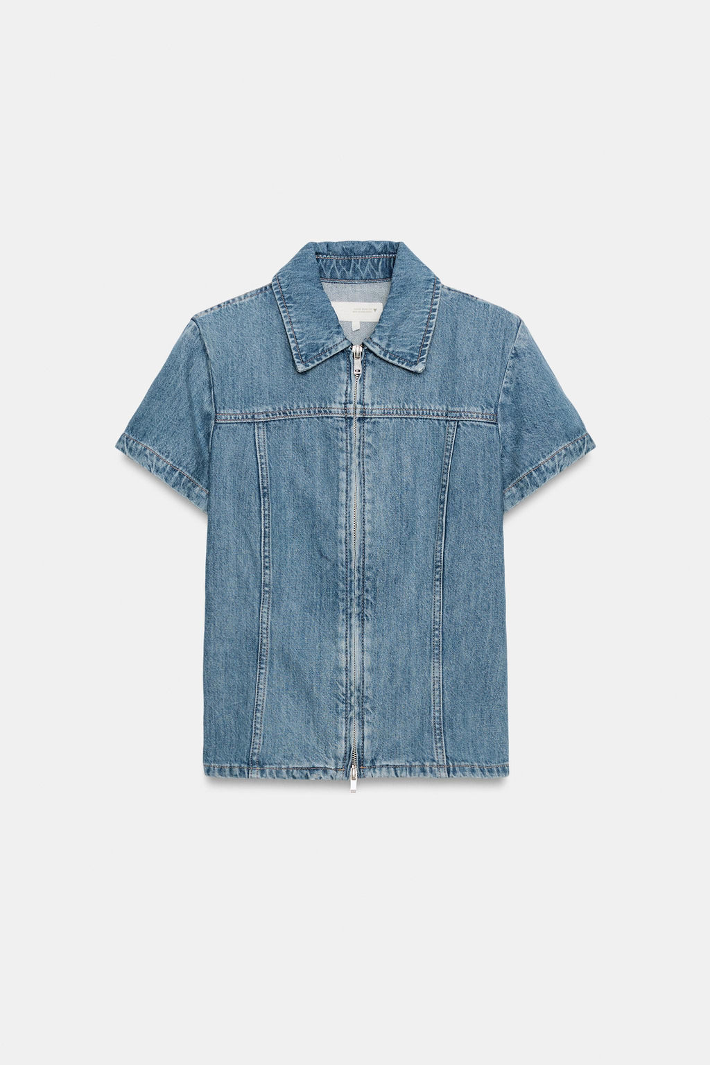 CAMISA CREMALLERA DENIM TRF / Marino