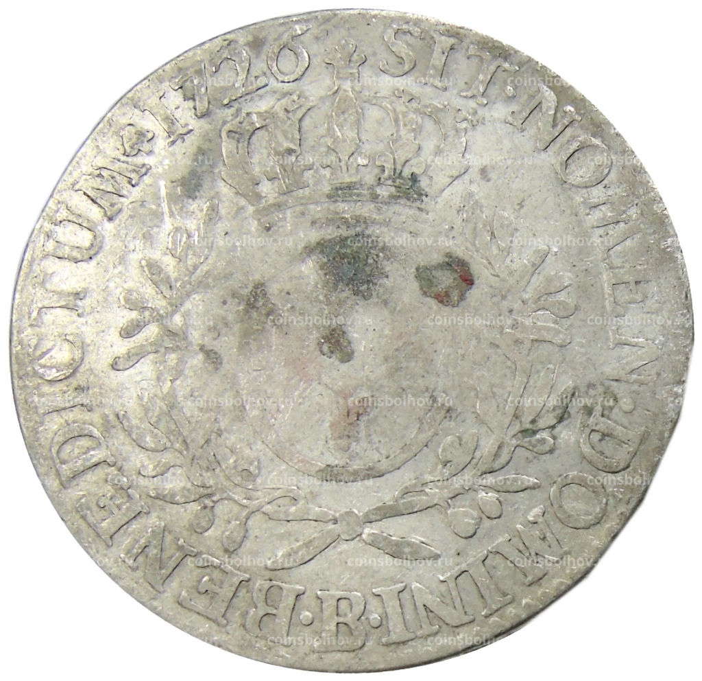 1 экю 1726 года B Франция (Людовик XV)