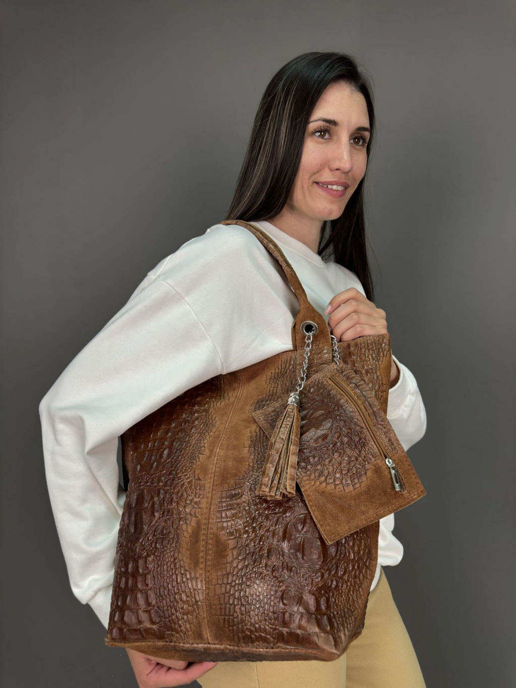 Сумка женская из телячьей кожи