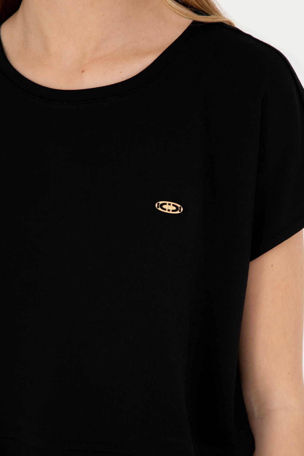 Женская черная футболка с круглым вырезом - U.s. polo assn фото 14