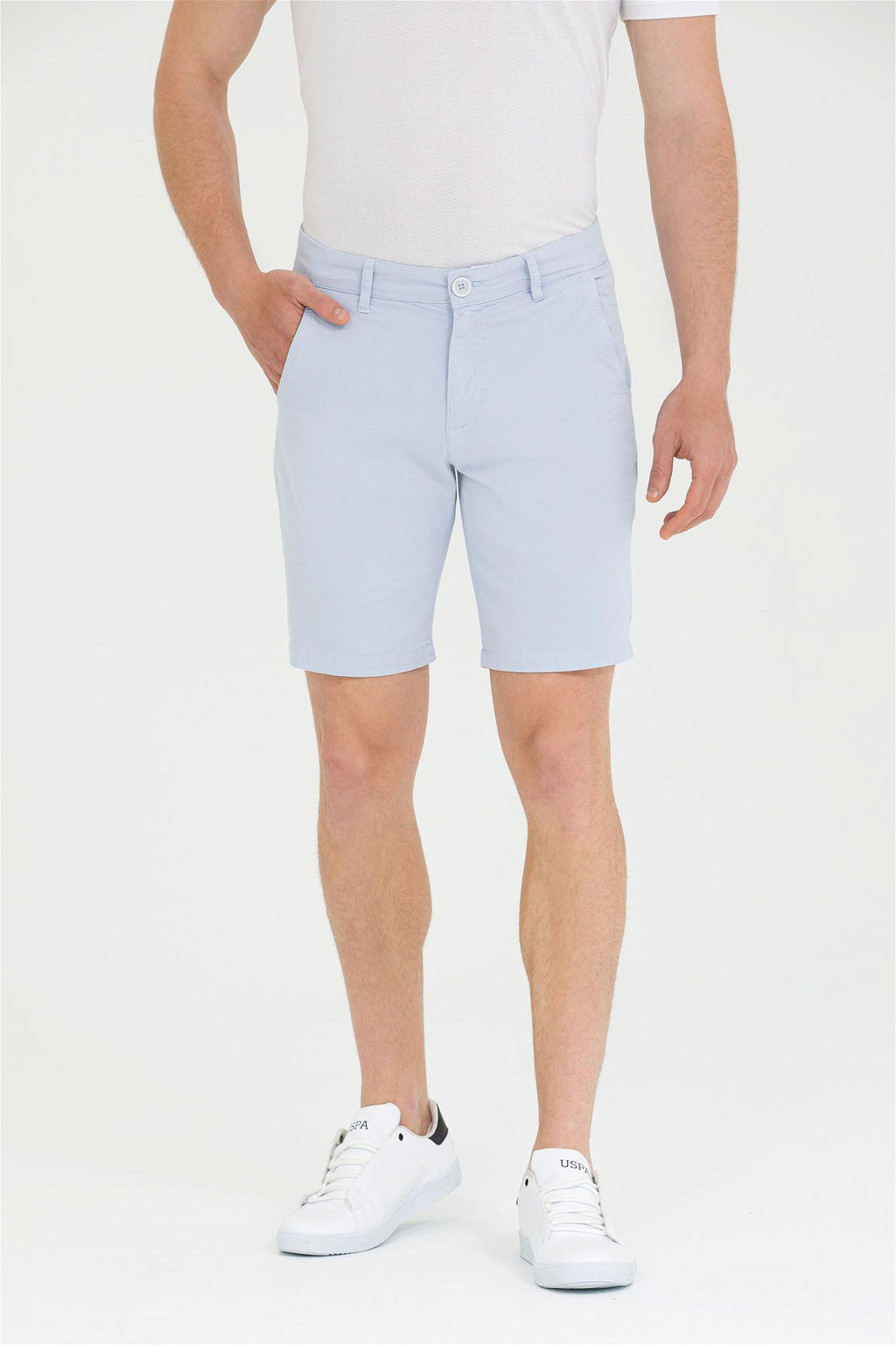 Мужские голубые тканые шорты - U.s. polo assn фото 2