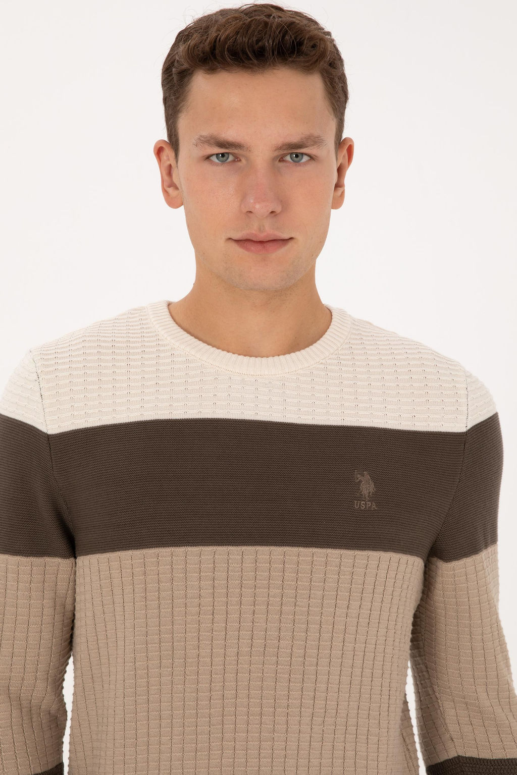 Erkek Regular Fit Bisiklet Yaka Vizon Sweatshirt - U.s. polo assn фото 2
