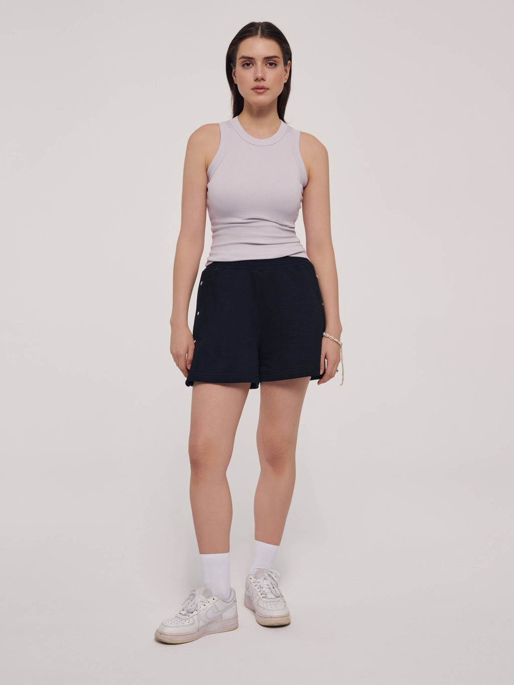 CONTE Шорты из футера с боковой вставкой на кнопках LS 2783 black - Conte elegant фото 9