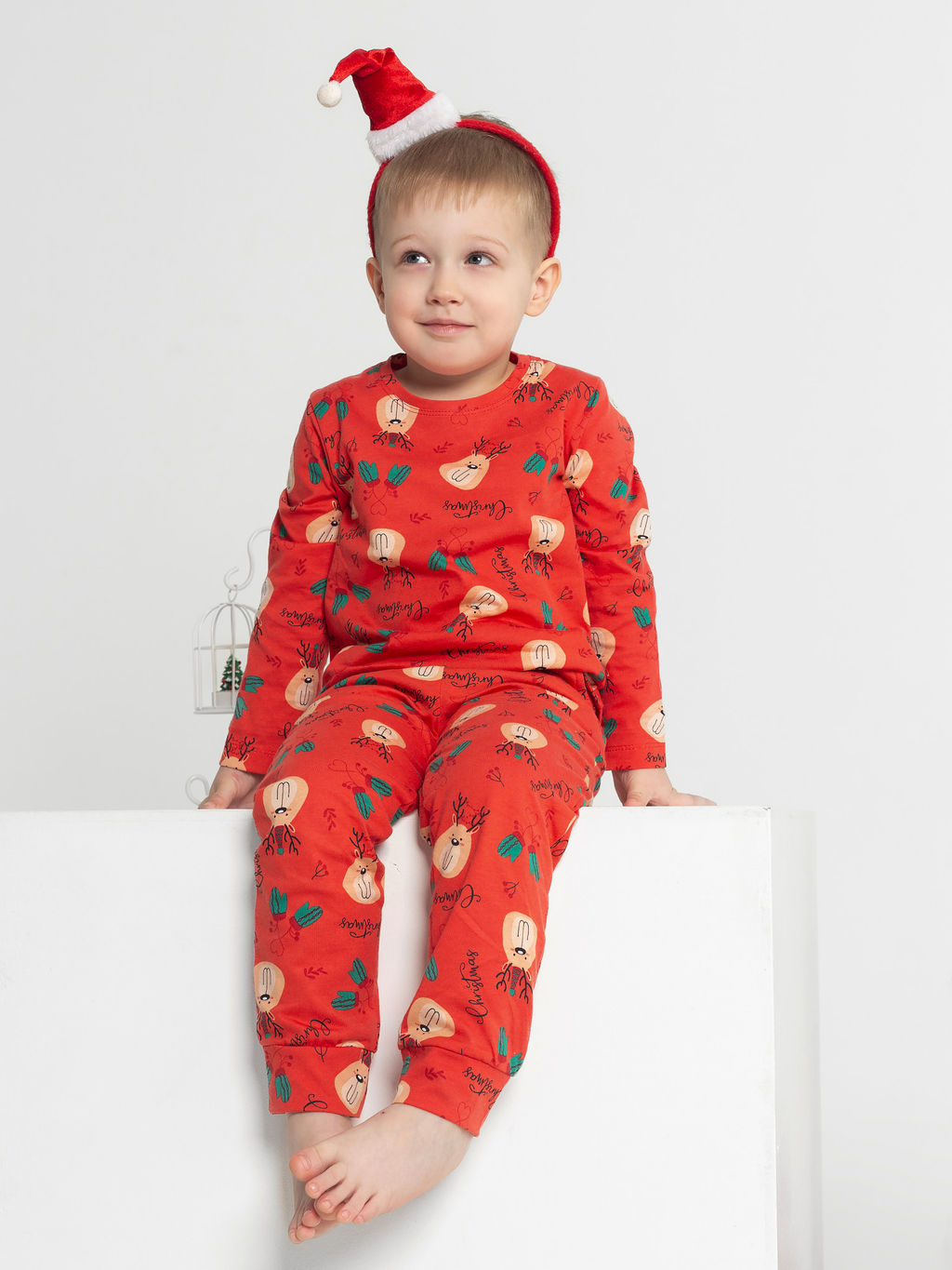 Пижама детская кулирка с брюками "ПЛЮША" КРАСНЫЙ