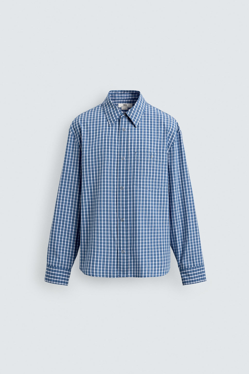 LIMITED EDITION RELAXED FIT CHECKS SHIRT - Zara фото 7