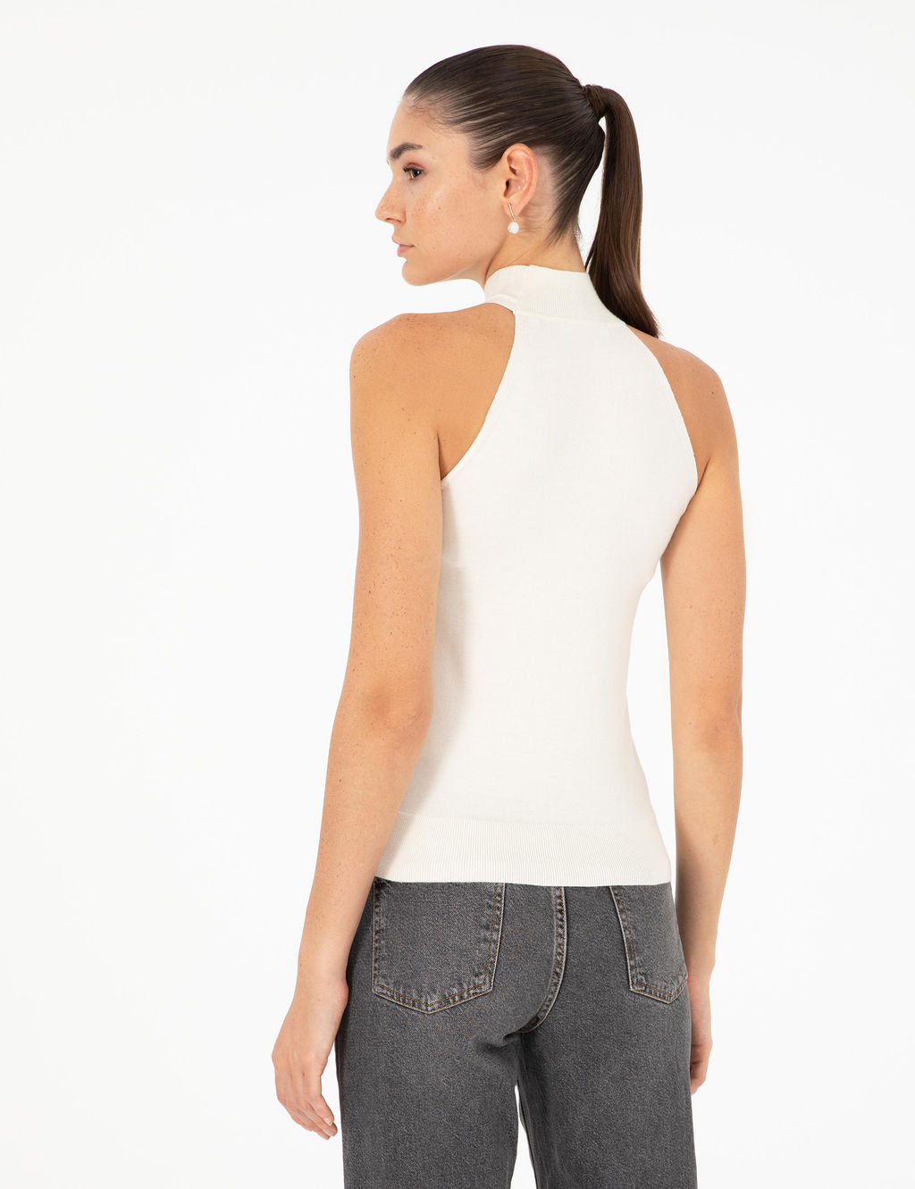 Блуза Pierre Cardin Slim Fit экрю трикотажная