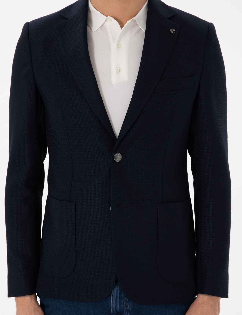 Пиджак Cacharel Slim Fit темно-синий шерстяной