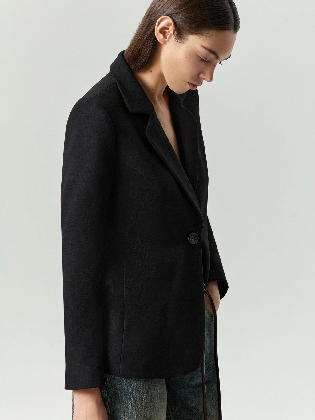 Однобортный жакет приталенного кроя, ML679/baykal - Emka фото 4