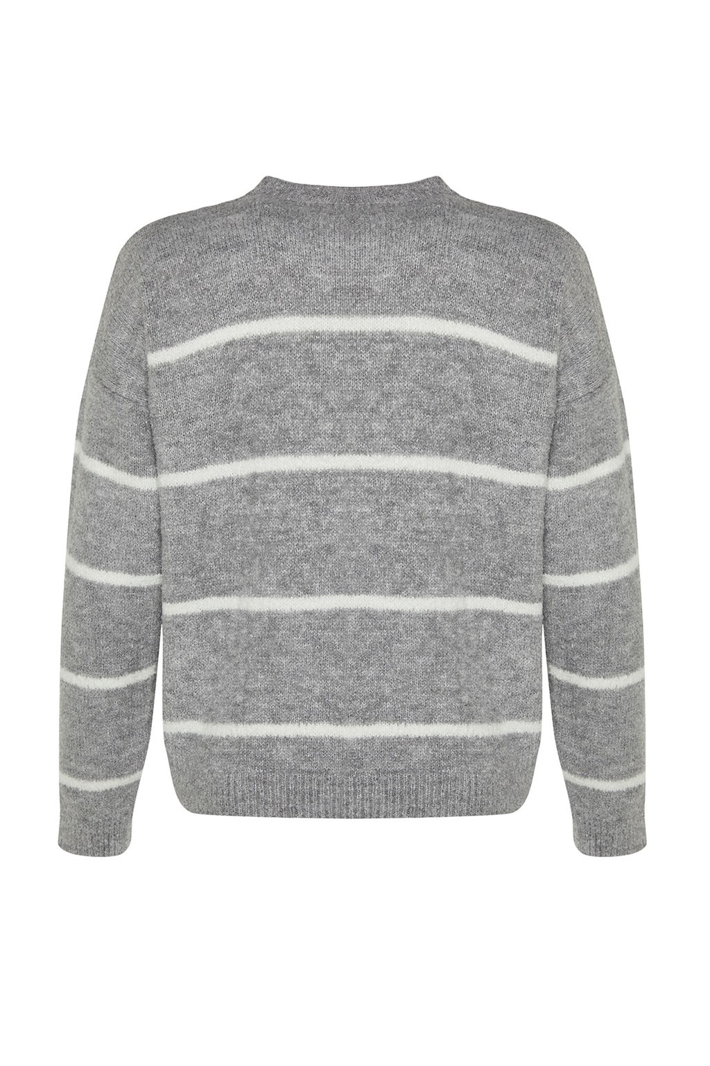 Tas Cizgili Genis Kal?p Dokulu Triko Kazak TWOAW23KZ01863 - Trendyolmilla фото 7