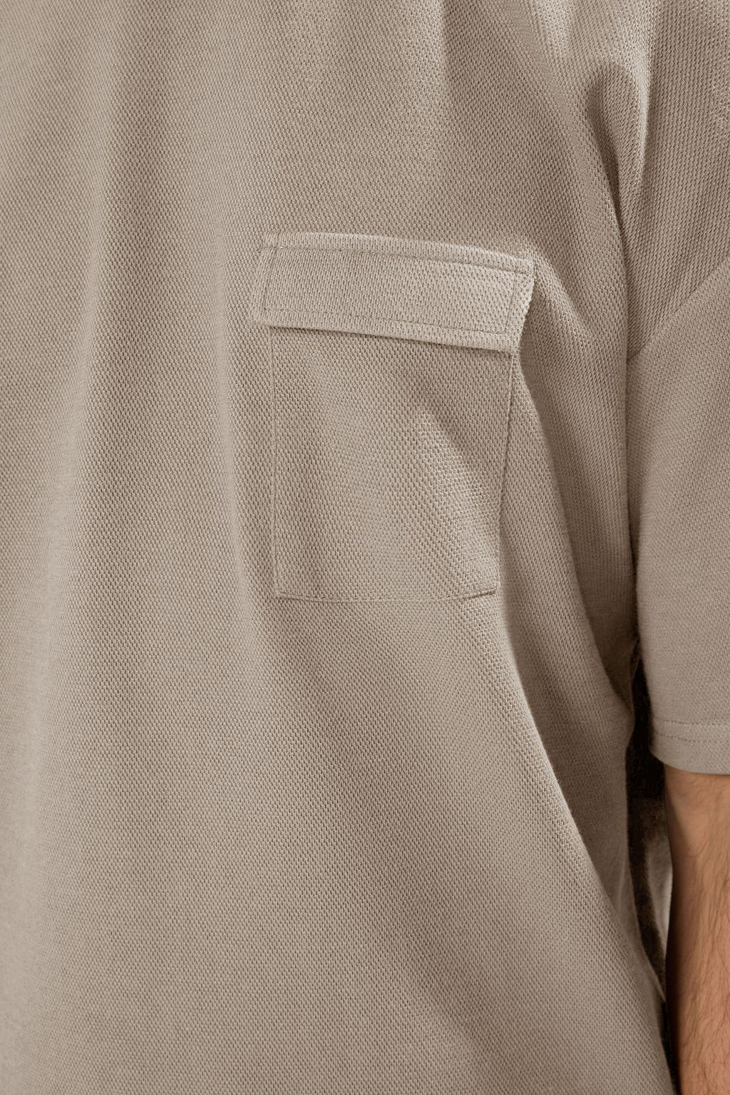 TRENDYOL MAN Haki Oversize/Genis Kesim Dokulu Cep Detayl? K?sa Kol Premium T-shirt TMNSS25TS00061 - Trendyolmilla фото 5
