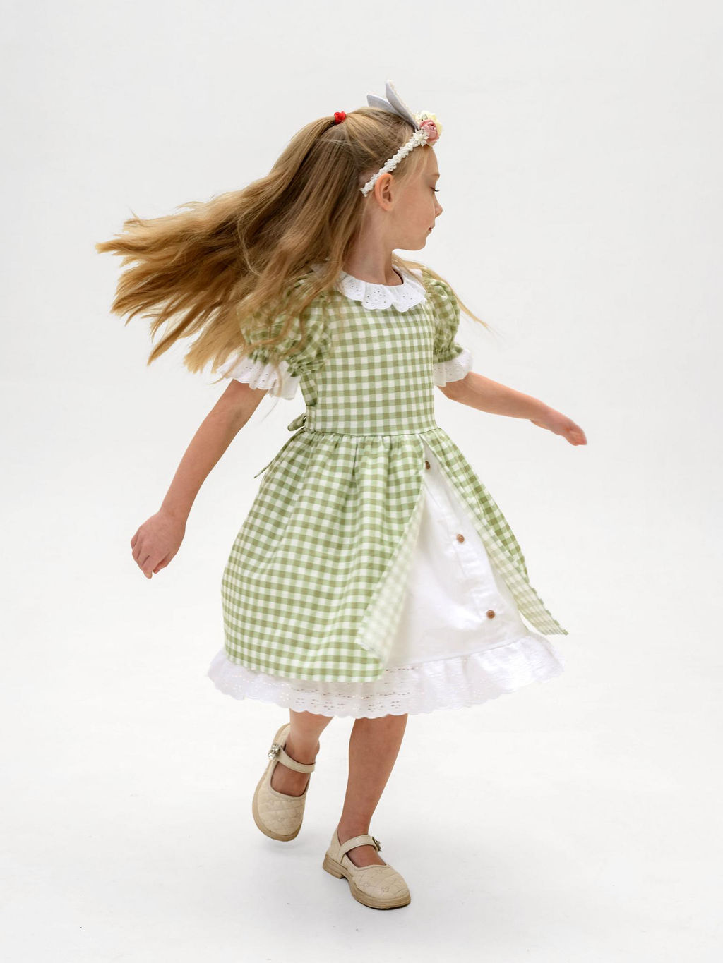 ДЛ 26-4 платье для девочки Забава клетка