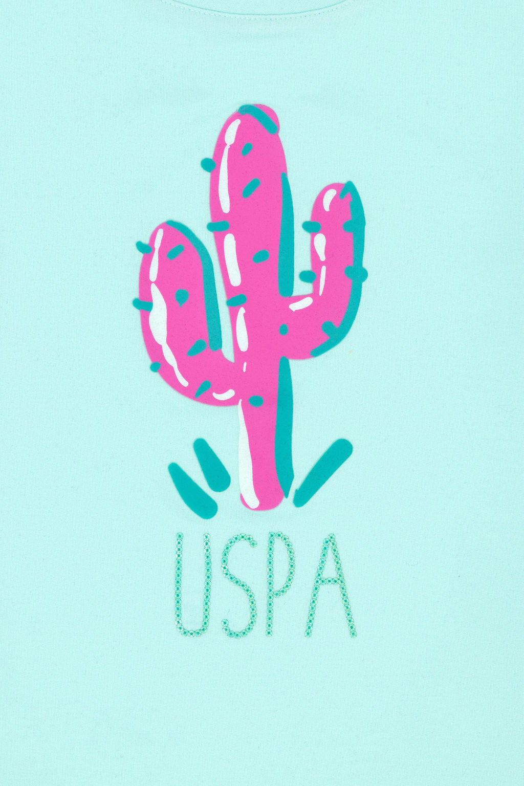 Зеленая футболка для девочек - U.s. polo assn фото 3