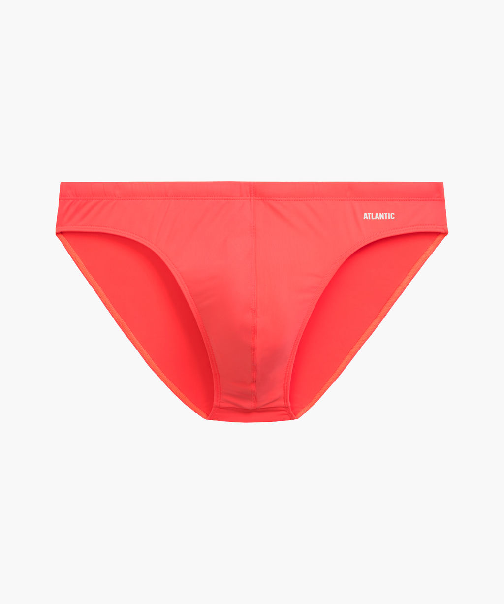 ATLANTIC KMT-340 Плавки мини мужские Sexy неоново-коралловый  фото 2