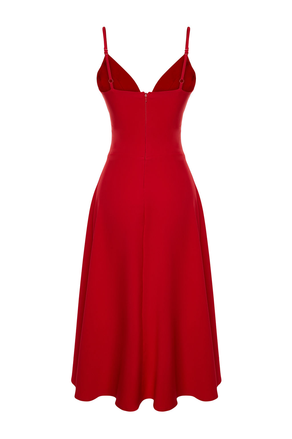 K?rm?z? A-Kesim Dokuma Elbise TPRSS24EL00185 - Trendyolmilla фото 8