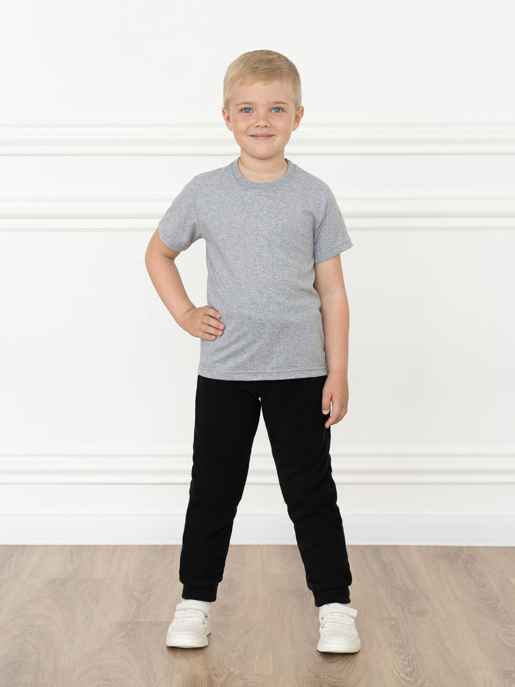 Брюки детские флисовые черные