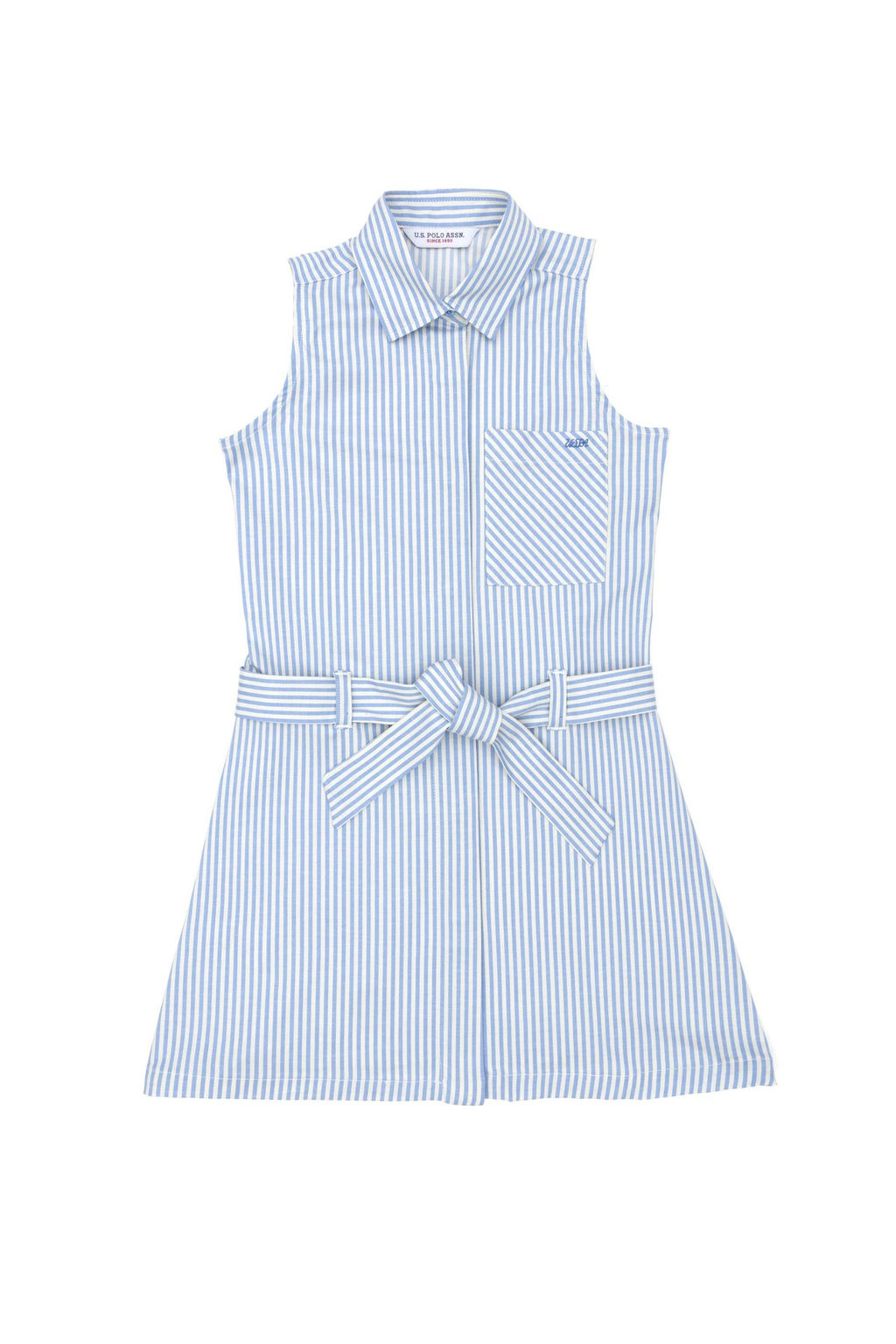 U. S. Polo Assn Синее тканое платье без рукавов для девочки - U.s. polo assn фото 6