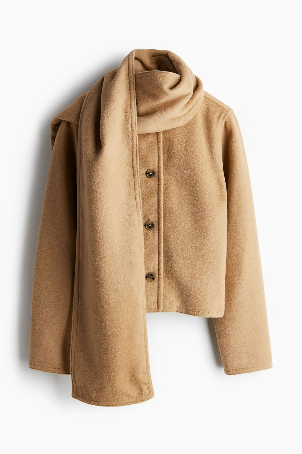 Chaqueta de fieltro con bufanda - H&m фото 6