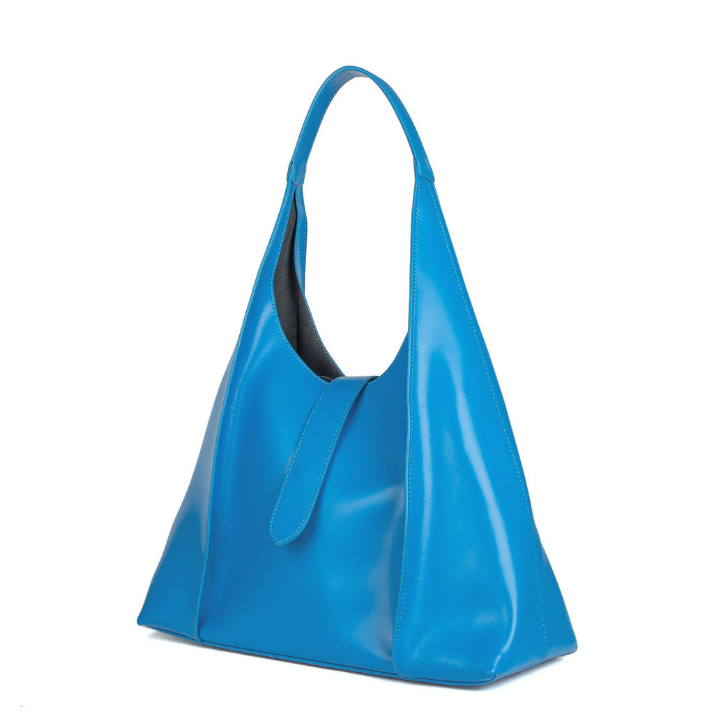 2052 blue женская кожаная сумка "casual" Barcelo Biagi