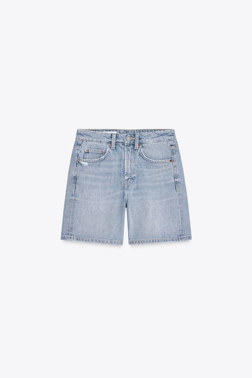 TRF MID-RISE DENIM BERMUDA SHORTS - Zara фото 8